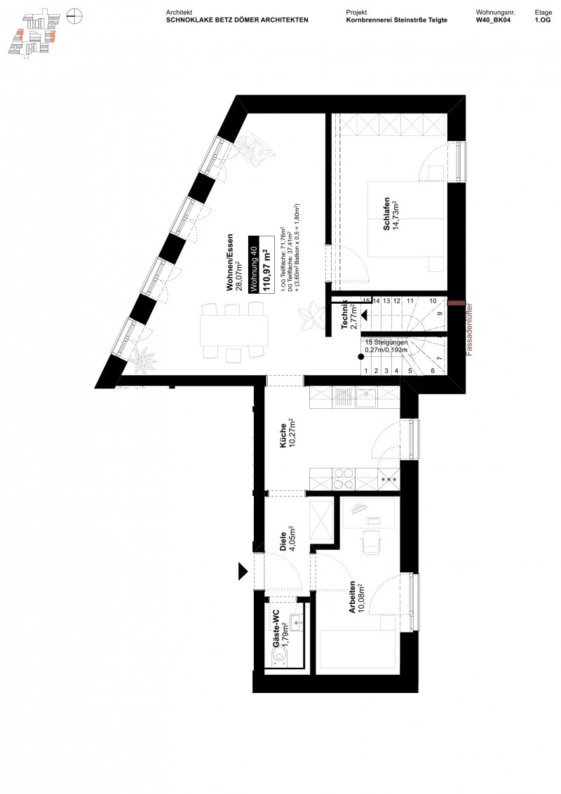 Grundriss Wohnung 40