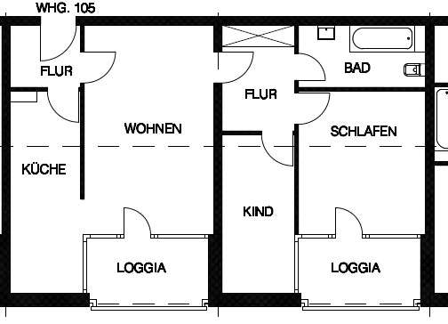 Sehnde // Schöne helle 3 ZKB Wohnung (105) zu vermieten