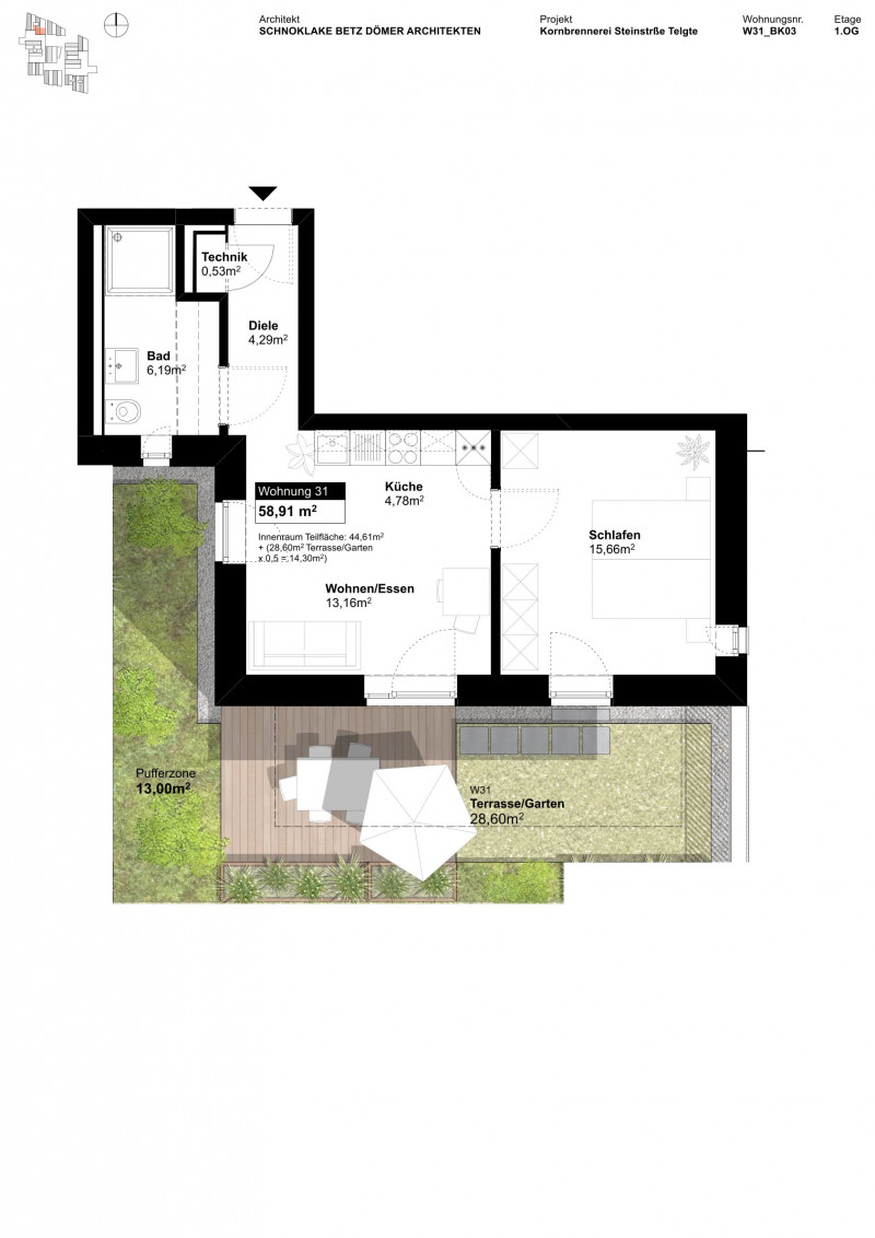 Grundriss Wohnung 1114